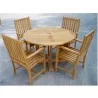 Anderson Teak Tosca 47" Round Table and 4 Rialto Dining Armchairs 2 - Anderson Teak Tosca 47" Round Table and 4 Rialto Dining Armchairs 2