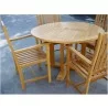 Anderson Teak Tosca 47" Round Table and 4 Rialto Dining Armchairs 4 - Anderson Teak Tosca 47" Round Table and 4 Rialto Dining Armchairs 4