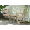 Anderson Teak Bahama 20" Mini Side Table with 2 Rialto Arm Chair lifestyle 1 - Anderson Teak Bahama 20" Mini Side Table with 2 Rialto Arm Chair lifestyle 1