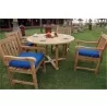 Anderson Teak Tosca 47" Round Table and 4 Classic Dining Armchair-1 - Anderson Teak Tosca 47" Round Table and 4 Classic Dining Armchair-1