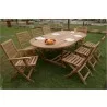 Anderson Teak Bahama 87" Oval Extension Table with Andrew Folding Armchair and Folding Chair 1 - Anderson Teak Bahama 87" Oval Extension Table with Andrew Folding Armchair and Folding Chair 1