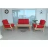 Anderson Teak Brianna Armchair with Loveseat and Rectangular Coffee Table and 20" Round Side Table 2 - Anderson Teak Brianna Armchair with Loveseat and Rectangular Coffee Table and 20" Round Side Table 2