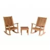 Anderson Teak Del-Amo Rocking Chair with Bahama 20" Square Mini Side Table 2 - Anderson Teak Del-Amo Rocking Chair with Bahama 20" Square Mini Side Table 2