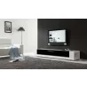 B-Modern Editor Remix TV Stand Black Glass - SIde - B-Modern Editor Remix TV Stand Black Glass - SIde