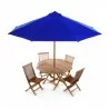 6 Piece Folding Table Set - Blue - 6 Piece Folding Table Set - Blue
