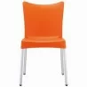 Juliette Resin Dining Chair - Orange - Front - Juliette Resin Dining Chair - Orange - Front