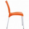 Juliette Resin Dining Chair - Orange - Side