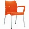 Compamia Dolce Resin Outdoor Armchair Orange - Angled - Compamia Dolce Resin Outdoor Armchair Orange - Angled
