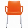 Resin Outdoor Armchair - Orange - Front