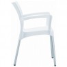 Resin Outdoor Armchair - White - Side