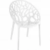 Crystal Polycarbonate Modern Dining Chair - Glossy White - Crystal Polycarbonate Modern Dining Chair - Glossy White