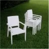 Ibiza Resin Wickerlook Dining Arm Chair White - Set - Ibiza Resin Wickerlook Dining Arm Chair White - Set