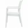 Ibiza Resin Wickerlook Dining Arm Chair White - Side - Ibiza Resin Wickerlook Dining Arm Chair White - Side
