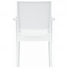 Ibiza Resin Wickerlook Dining Arm Chair White