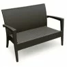 Miami Resin Loveseat - Brown - Miami Resin Loveseat - Brown