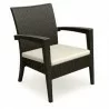 Miami Resin Club Chair - Set of 2 - Brown - Angled - Miami Resin Club Chair - Set of 2 - Brown - Angled
