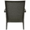Miami Resin Club Chair - Set of 2 - Brown - Back - Miami Resin Club Chair - Set of 2 - Brown - Back