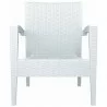 Miami Resin Club Chair - Set of 2 - White - Front - Miami Resin Club Chair - Set of 2 - White - Front