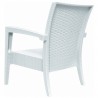 Miami Resin Club Chair - Set of 2 - White - Back Angle