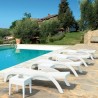Miami Resin Wickerlook Chaise Lounge - Set - White
