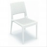 Miami Wickerlook Rectangle Dining Set - White - Chair