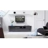B-Modern Composer TV Stand - Gray Head on - B-Modern Composer TV Stand - Gray Head on
