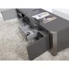 B-Modern Composer TV Stand - Gray Perspective Open - B-Modern Composer TV Stand - Gray Perspective Open
