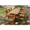Anderson Teak Sahara 9-Piece Dining Chair and Bahama 118" Rectangular Extension Outdoor Dining Set 1 - Anderson Teak Sahara 9-Piece Dining Chair and Bahama 118" Rectangular Extension Outdoor Dining Set 1