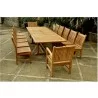 Anderson Teak Valencia 117" Double Ext. Table with 2 pcs Sahara dining Armchair and 10 pcs dining Chair 1 - Anderson Teak Valencia 117" Double Ext. Table with 2 pcs Sahara dining Armchair and 10 pcs dining Chair 1