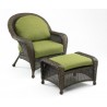 Outdoor Greatroom Company Balsam Outdoor Furniture Collection - Ottoman - Set in Front Side Angle