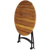 French Café Bistro Folding Table - Folded