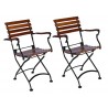 French Café Bistro Folding Armchair - set of 2 