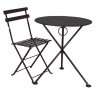 French Café Bistro Folding Side Chair - with table