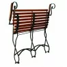 French Café Bistro 2-Seat Folding Bench with Arms - Folded - French Café Bistro 2-Seat Folding Bench with Arms - Folded