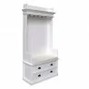 Nova Solo Halifax White Mahogany Wardrobe, 2 Drawers - Front Side Angle - Nova Solo Halifax White Mahogany Wardrobe, 2 Drawers - Front Side Angle