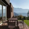 Ares Resin Square Dining Set with 4 chairs Dark Gray - Ares Resin Square Dining Set with 4 chairs Dark Gray