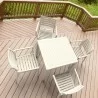 Ares Resin Square Dining Set with 4 chairs Dove Gray - Ares Resin Square Dining Set with 4 chairs Dove Gray