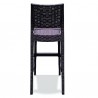 Jamaica Resin Wickerlook Barstool Chair - Front - Brown