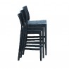 Jamaica Resin Wickerlook Barstool Chair - Side - Brown