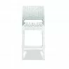 Jamaica Resin Wickerlook Barstool Chair - Front - White - Jamaica Resin Wickerlook Barstool Chair - Front - White