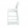 Jamaica Resin Wickerlook Barstool Chair - Side - White