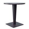 Riva Werzalit Top Round Dining Table Brown 27.5 inch