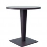 Riva Werzalit Top Round Dining Table Brown 27.5 inch