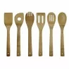 Oceanstar 7 Piece Bamboo Cooking Utensil Set - Set Displayed - Oceanstar 7 Piece Bamboo Cooking Utensil Set - Set Displayed