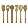 Oceanstar 6 Piece Bamboo Cooking Utensil Set  - Oceanstar 6 Piece Bamboo Cooking Utensil Set 