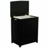 Mahogany Finished Rectangular Laundry Wood Hamper - Mahogany Finished Rectangular Laundry Wood Hamper