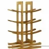 Oceanstar 12-Bottle Natural Bamboo Wine Rack  - Angled - Oceanstar 12-Bottle Natural Bamboo Wine Rack  - Angled