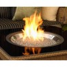 Outdoor Greatroom Company Crystal Fire Burner with Tempered Glass - Lit