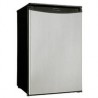 Outdoor Greatroom Company Darby Glass Shelve Stainless Steel Refrigerator - Front Side Angle