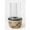 Outdoor Greatroom Company Ledgestone Fire Pit - Venturi Flame - Front Angle
